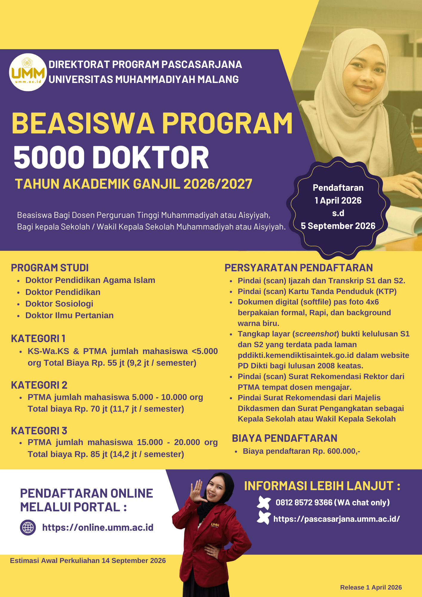 Flyer Beasiswa 5000 Doktor UMM
